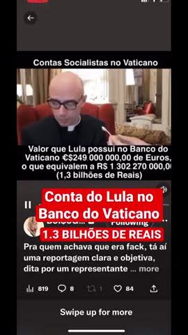 Lula Tem Uma Conta No Banco Do Vaticano R Bilh Es De Reais Youtube