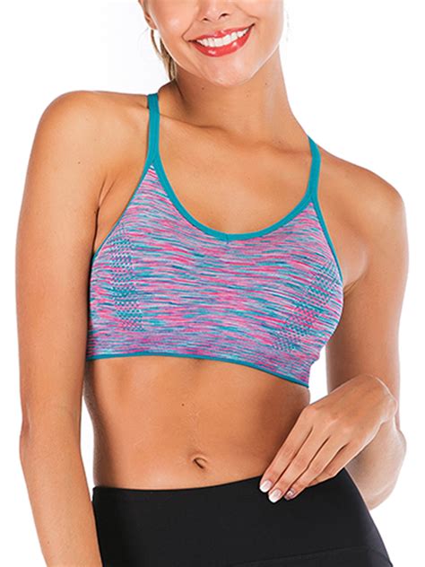 Dodoing Womens Seamless Activewear Sports Bras Yoga Fitness Stretch