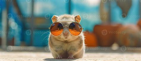 Hamster in sunglasses Generative AI 26202930 Stock Photo at Vecteezy