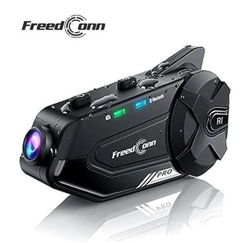 Freedconn R Plus Motorcycle Intercom Helmet Dash Cam Bluetooth