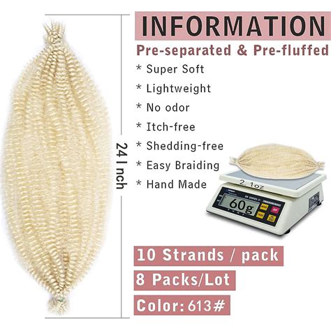 Buy Packs Blond Pre Separated Springy Afro Twist Hair Inch Long