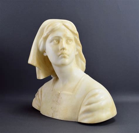 Joan Of Arc Hand Carved Marble Sculpture Bust By Cipriani Etsy