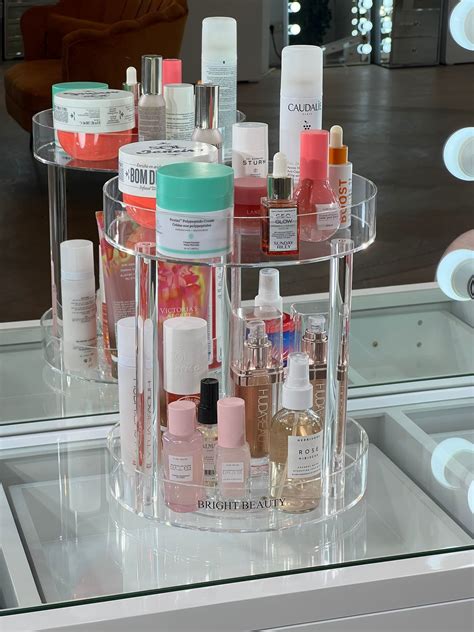 Make Up Organizer Skincare Organizer Rotating Acrylic Bright