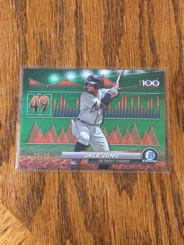 Bowman Jace Jung Scouts Top Green Refractor Tigers Btp