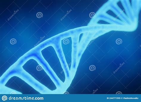 Dna Deoxyribonucleic Acid Dna Helix D Rendering Stock Illustration