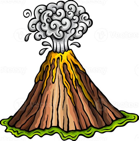 Volcano Cartoon Funny Illustration 37384092 Png