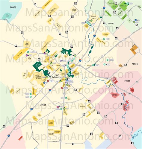 San Marcos Maps Of San Antonio Neighborhood Maps Of San Antonio Texas