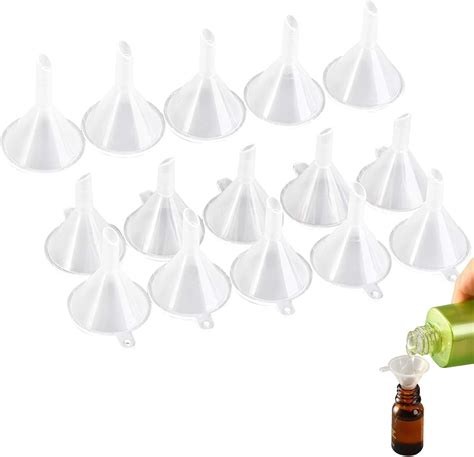 15 Pcs Funnel Set Plastic Travel Small Funnel Mini Funnel For Lab Bottles Sand Art Perfumes