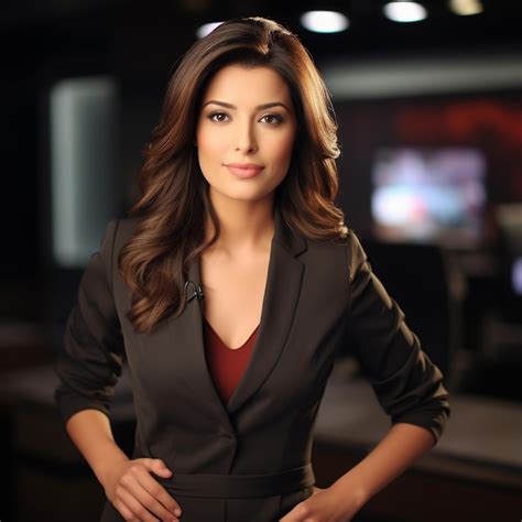 Premium AI Image | indian female news anchor stilish giving news