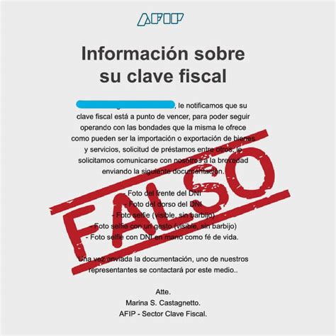 Alerta Afip Vencimiento De Clave Fiscal Qu Hay Detr S Del Mail Que