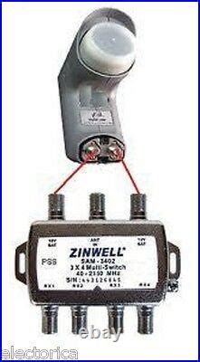 Multi Switch Quad Output Lnb Zinwell Sw Satellite Directv