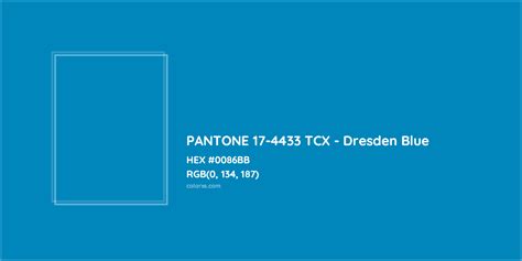 About PANTONE 17 4433 TCX Dresden Blue Color Color Codes Similar