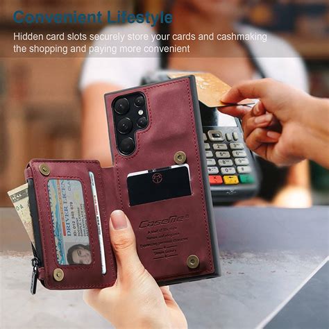 Caseme Samsung Galaxy S22 Ultra Wallet Case Cover Double Magnetic