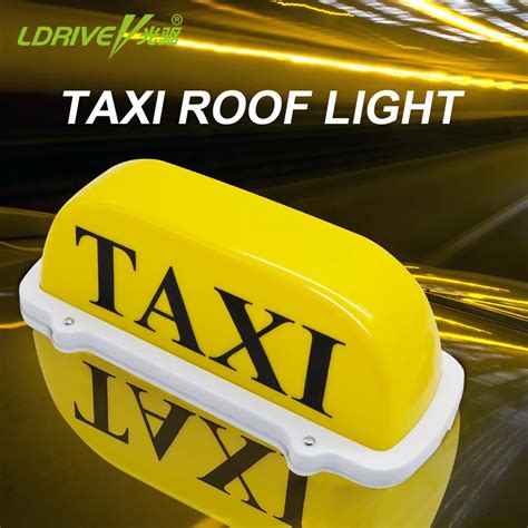 Taxi Light Sign Led V Strong Magnet Car Taxi Meter Cab Topper Roof