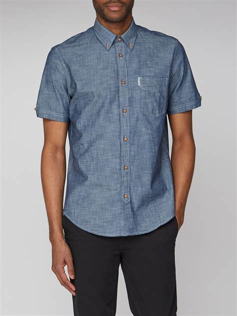 Short Sleeve Chambray Shirt Ben Sherman