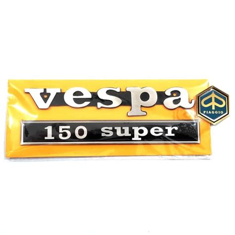 Jual Emblem Merk Vespa Super Depan Belakang Model Balok Pakai Baut