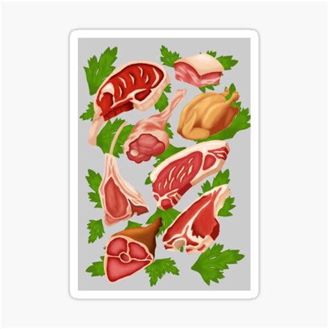 Meats Sticker For Sale By Sochijelly Redbubble