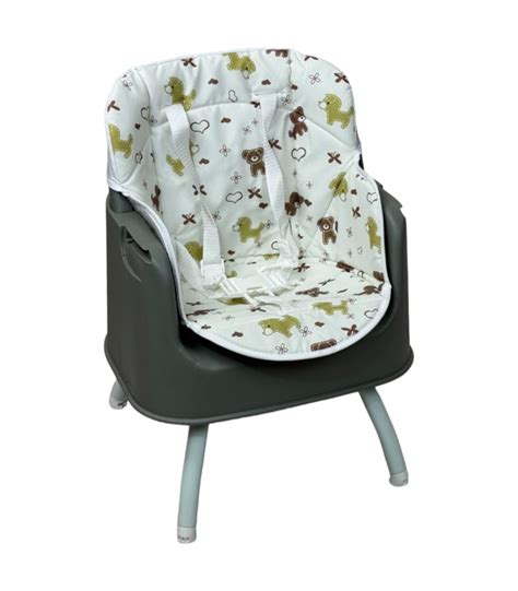 Silla Alta Con Periquera Con Bandeja Y Convertible Gris Para Beb