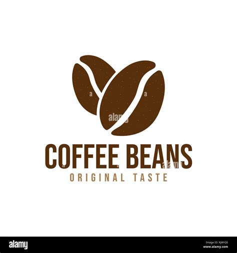 Logo Coffee Beans Seed Brown Hot Original Taste Perfect Stock Photo Alamy