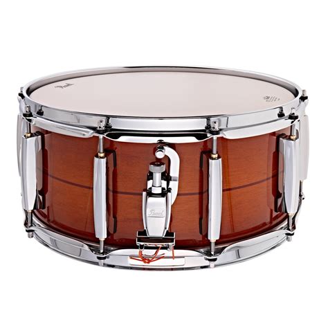 Disc Pearl Masters Maple Complete X Snare Drum Almond Stripe