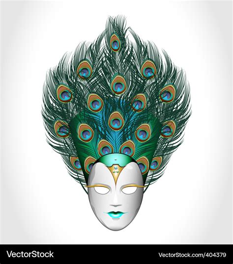 Peacock mask Royalty Free Vector Image - VectorStock