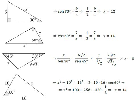 Trigonometria No Triângulo Retângulo E Em Triângulos Quaisquer Reforço De Matemática