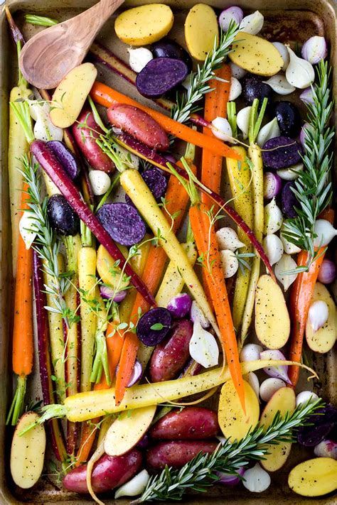 Oven Roasted Root Vegetables With Ranch Sauce Jessica Gavin