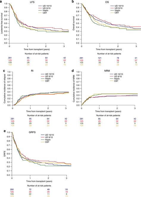 Leukemia Free Survival LFS Overall Survival OS Relapse Incidence