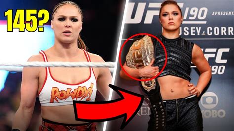 Ronda Rousey Leaving Wwe Return To Ufc For Belt Youtube