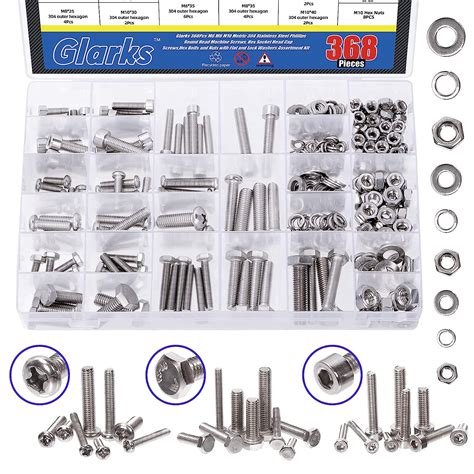 Glarks Pcs M M M Metric Stainless Steel Phillips Round Head