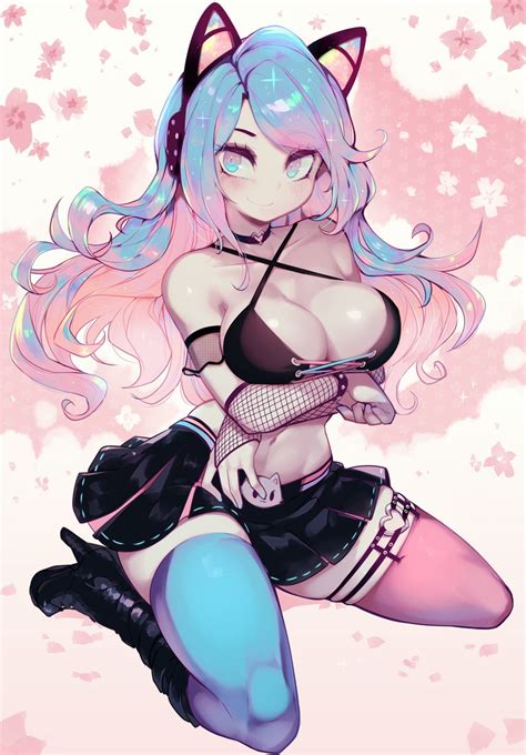 Kawaii Neko Cat Girl Waifu Sexy Anime Girl Ecchi Prints Etsy