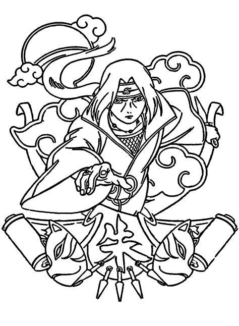 24 Uchiha Itachi Coloring Pages ColoringPagesOnly