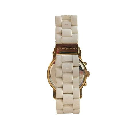 MICHAEL KORS Runway MK5145 White Dial Lady's Watch... - Depop