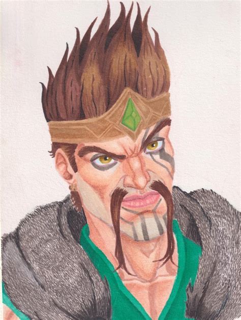 Artstation Draven From League Of Legendsmade With Alcohol Markers