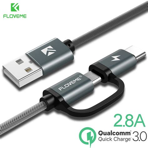 Floveme Em Cabo Usb C Cabo De Carregamento R Pido Qc Carga