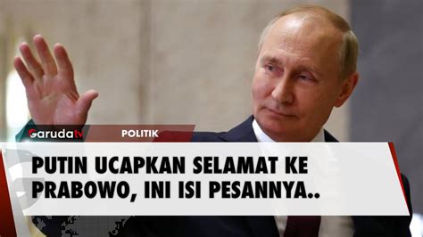 Vladimir Putin Ucapkan Selamat Ke Prabowo Karena Unggul Quick Count