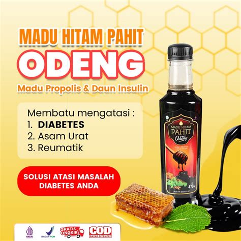 Jual Madu Hitam Pahit Spesial Odeng El Medinah Madu Propolis Plus