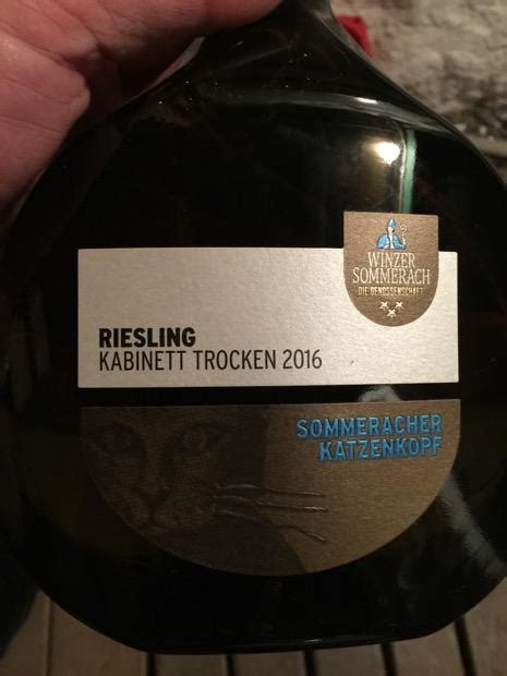 Winzerkeller Sommerach Eg Sommeracher Katzenkopf Riesling Kabinett