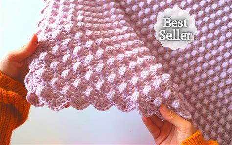 Crochet Bobble Stitch Blanket With Written Pattern Etsy Nederland