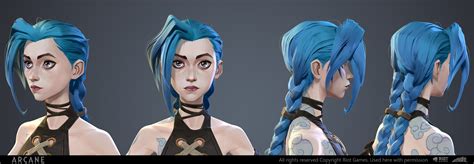 ArtStation ARCANE Jinx Modeling Texturing Thibaut Granet