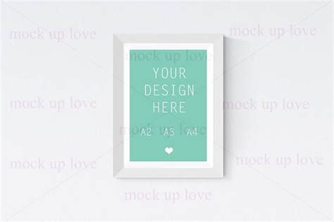 Free White Background White Frame Mockup Mock Up With Frame Psd Free