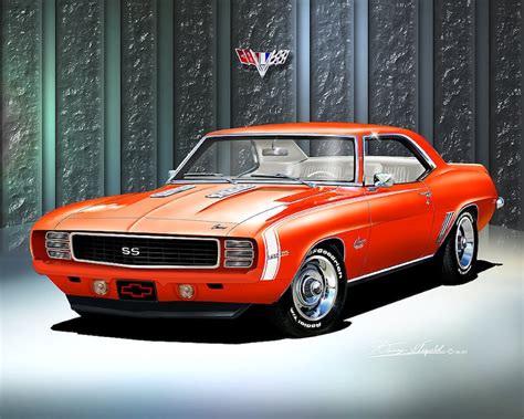 Chevrolet Camaro Art Prints By Danny Whitfield 1969 Chevrolet Camaro