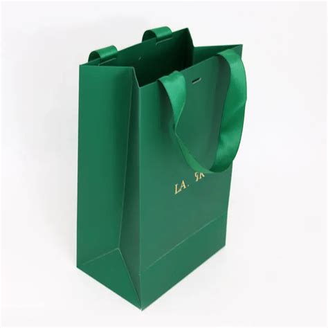 Custom Sizelogo Dark Green Cosmetic Lipstick Lip Balm Liner Paper Bag