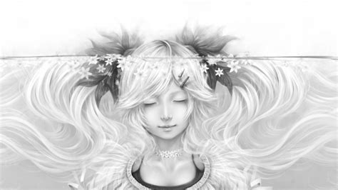 Wallpaper Drawing Illustration Anime Girls Wing Sketch Black And