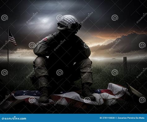 sad soldier   war stock illustration illustration  pride