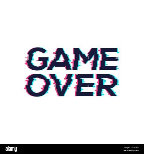 Game Over Glitch Pattern Retro Background Video Game Screen Vhs S