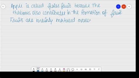 SOLVED:Why is apple called a false fruit? Which part(s) of the flower forms the fruit?