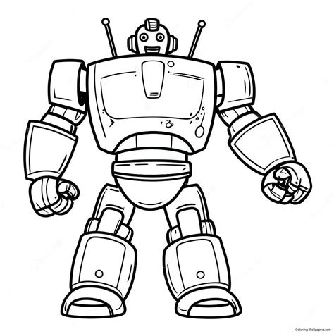 Real Steel Fighting Robot Coloring Page 32104 25373