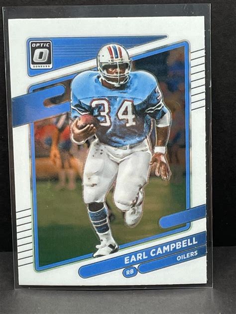 2021 Donruss Optic 106 Earl Campbell Houston Oilers Football NFL Card