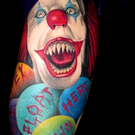 It Pennywise Clown Stephen King Horror Tattoo Horror Tattoo Horror